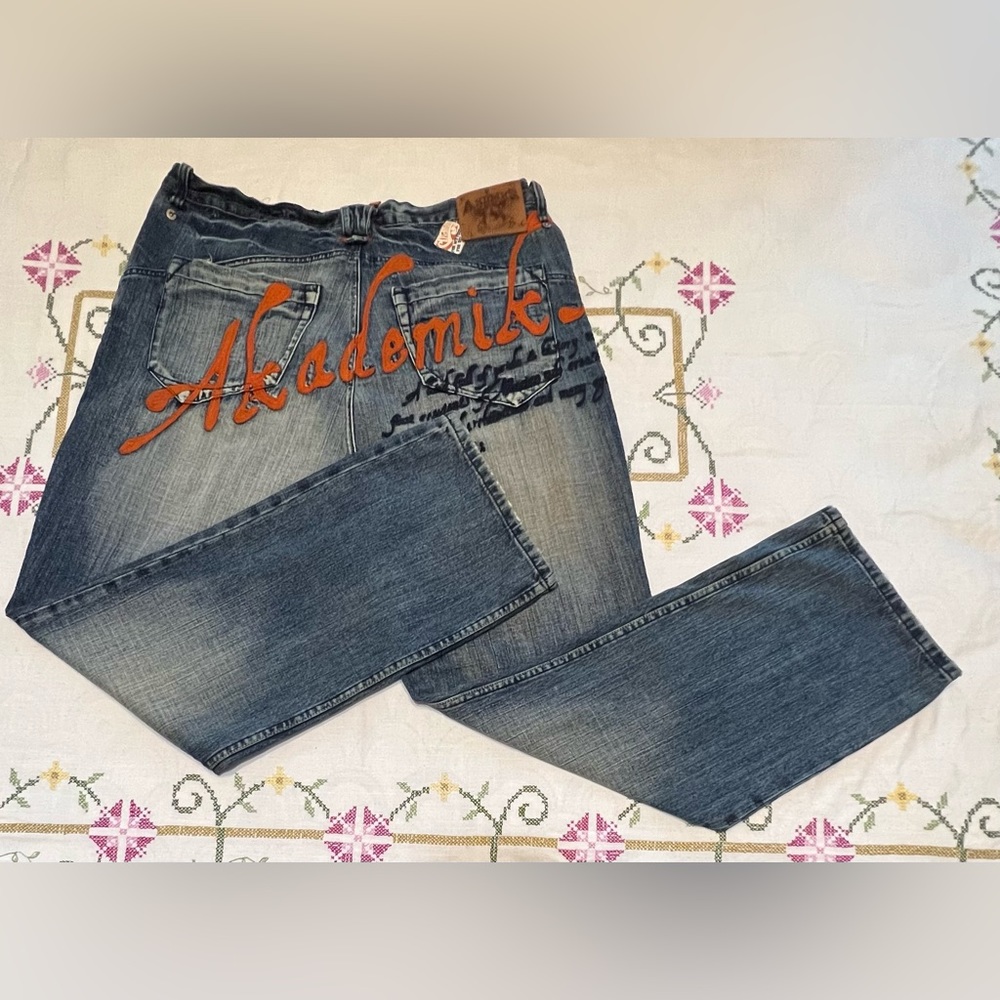 💫 Vintage Akademiks Stitch Embroidered Logo Pants